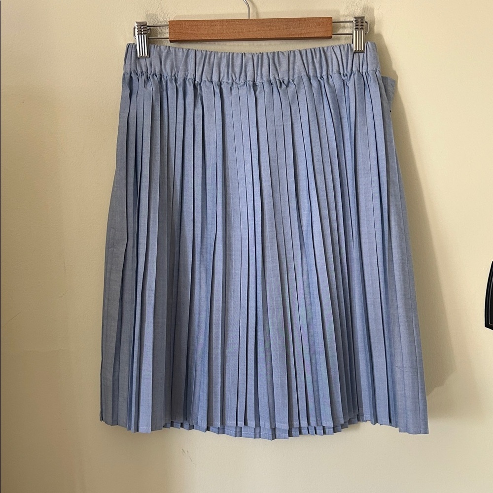 Anthropologie Lili’s Closet Pleated Blue Skirt Size M - Picture 4 of 10